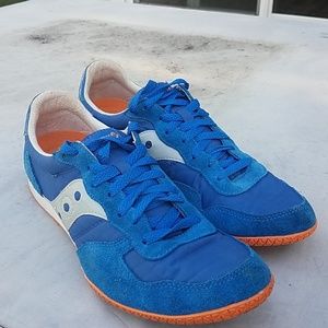 Saucony Originals Bullet - Suede - 11 Blue Orange